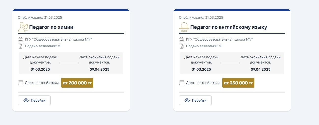 Бос жұмыс орындары